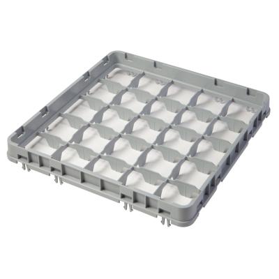 Nástavec koše half drop 500x500 mm šedý, model E2, Cambro, počet přihrádek: 25 (5x5), rozměr přihrádky: 89x89 mm, Světle šedá,…